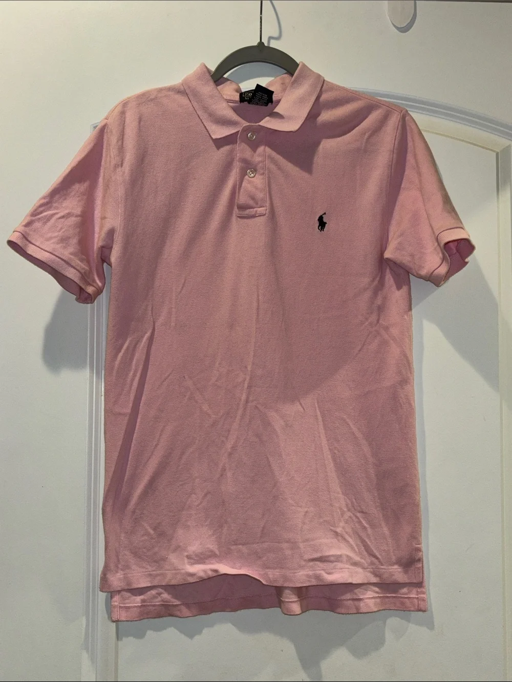 Ralph Lauren Light Pink Short-Sleeve Polo with Navy Pony